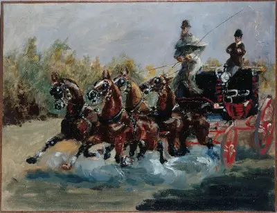 Count Alphonse de Toulouse-Lautrec Driving his Mail-Coach Henri de Toulouse-Lautrec